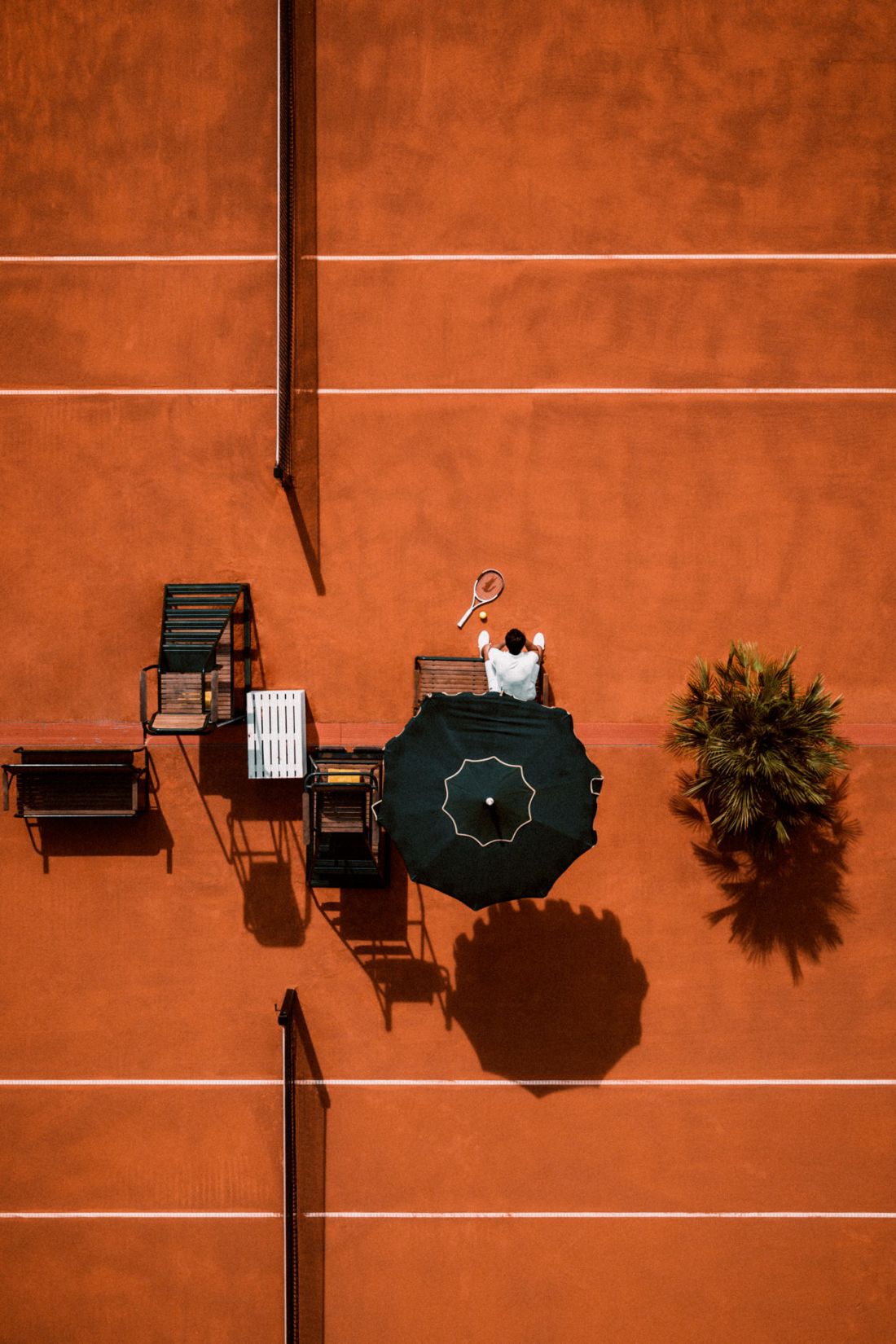 Aerial tennis court